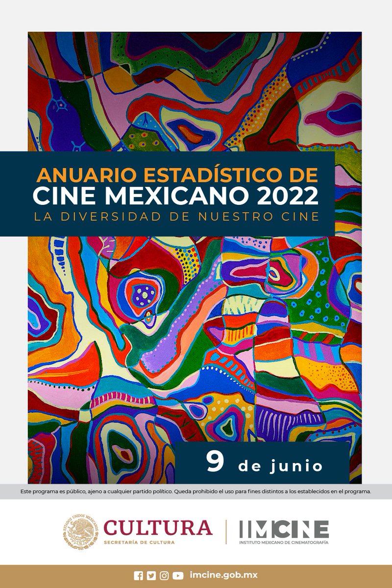 imcine's tweet photo. 📅Aparta la fecha | 9 de junio.
📊#Anuario2022 | La diversidad de nuestro cine.

Pronto toda la información. #ViveCineMx https://t.co/JcGtL6GwXn