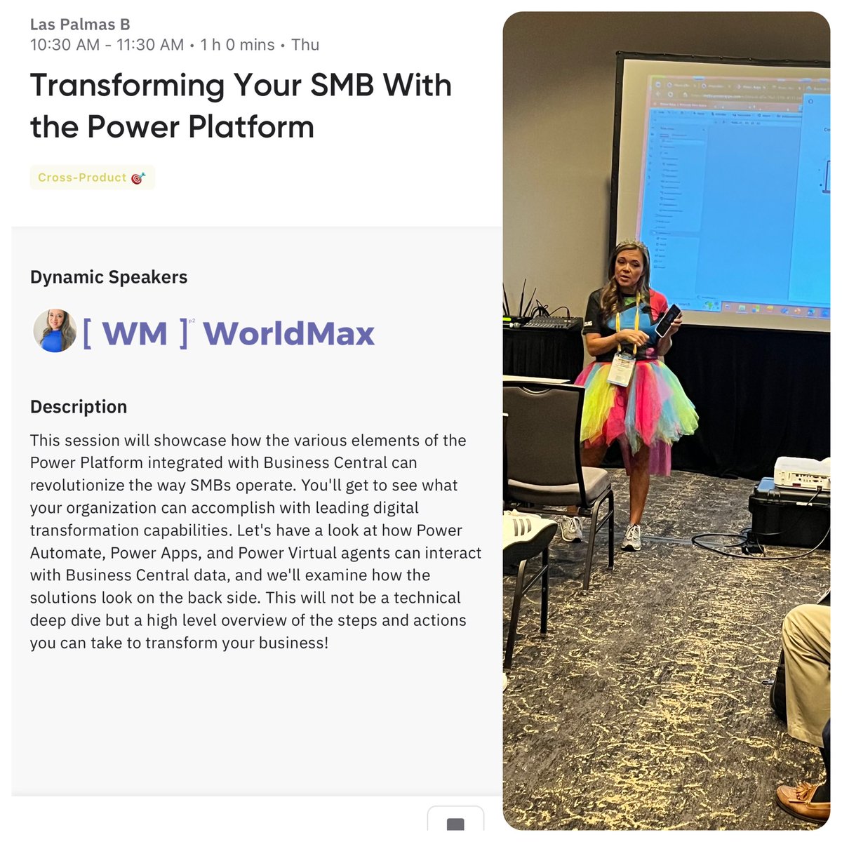 KristenHosman's tweet image. . @MaryMyers_WM is slaying her session at #dynamicsconLIVE @WorldMaxP2