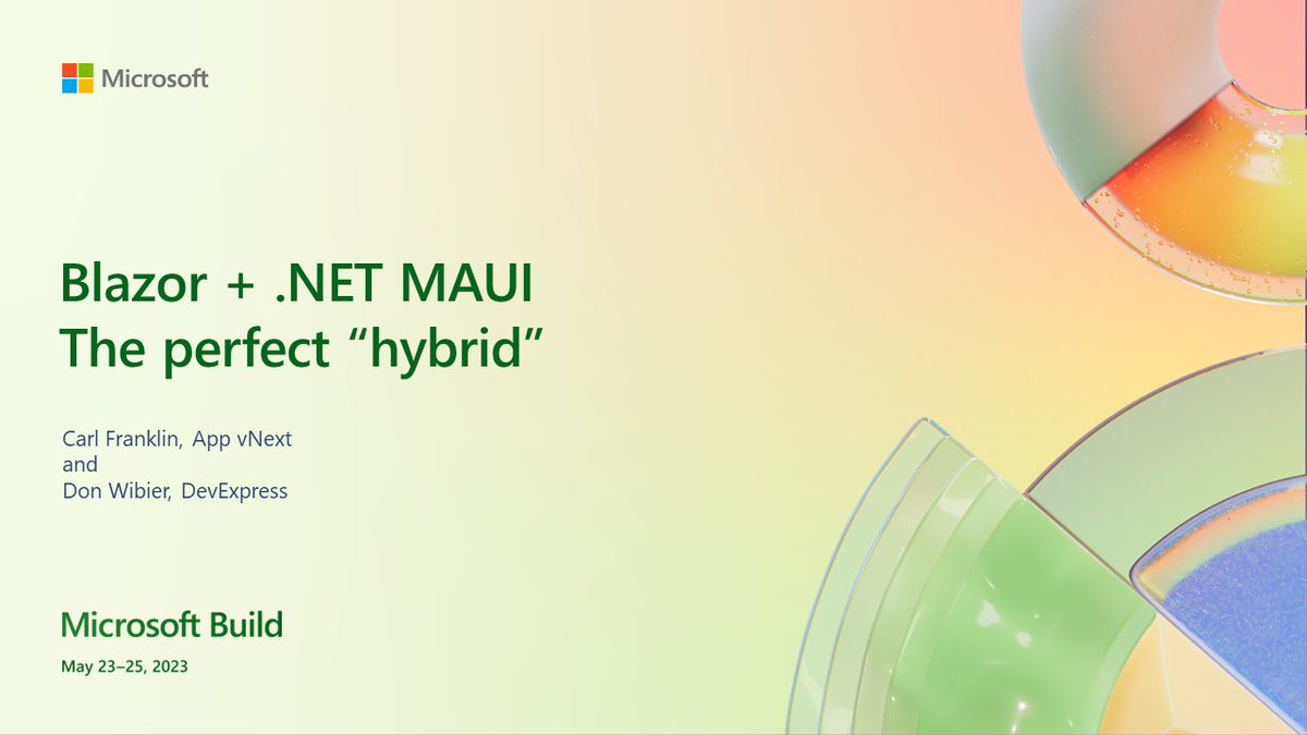 #MSBuild session on demand: Blazor + .NET MAUI – the perfect “hybrid”

In this demo, we learn how to leverage DevExpress Blazor / #dotNETMAUI UI components to deliver intuitive mobile solutions that amaze.🎥 msft.it/6010gZdma