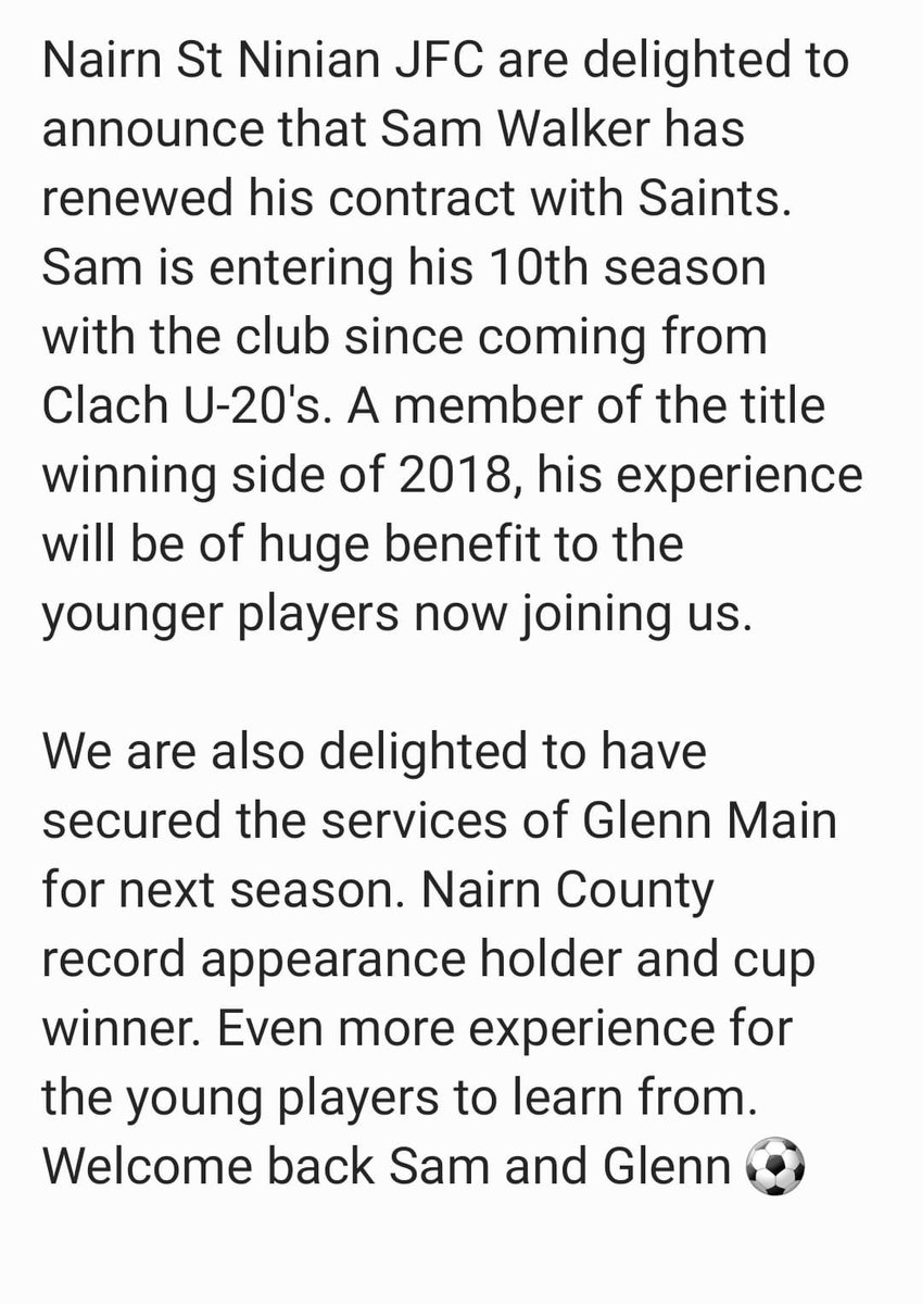 Nairnstninianfc's tweet image. SIGNING NEWS………📃✍🏻 ………📃✍🏻 👏👏