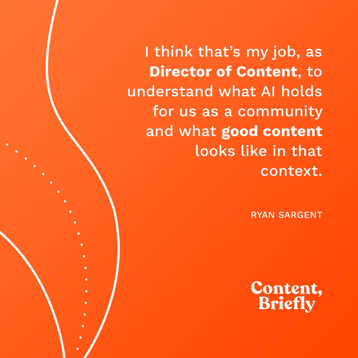 Ryan Sargent, Director of Content Marketing at Verblio joins Jimmy in this episode of Content Briefly to talk about AI &amp; where content is headed.

Tune in on your favorite podcast player ➡ plinkhq.com/i/1671068513/e…