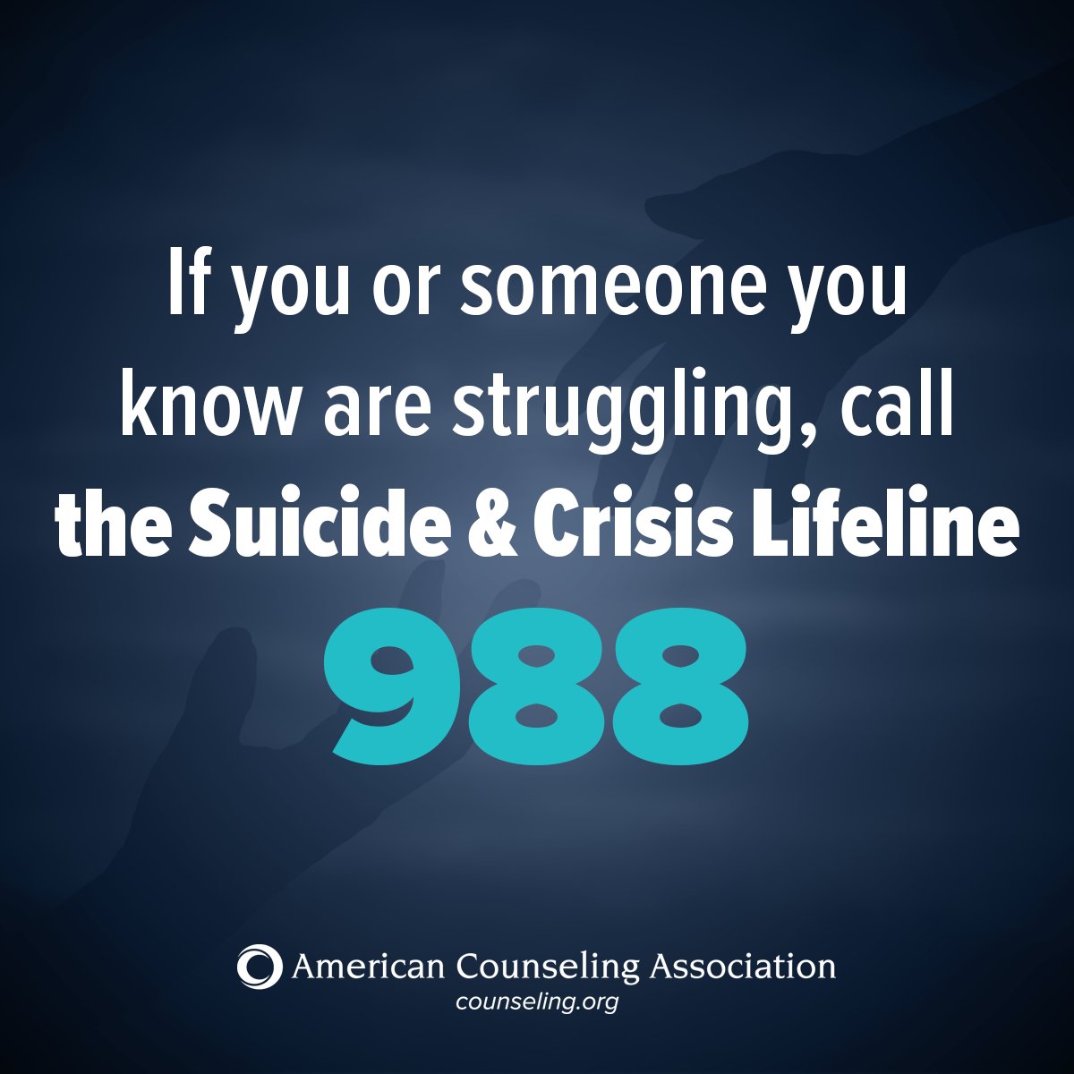 ACACounselors's tweet photo. If you or someone you know are struggling, remember that there are resources available to help you. #CounselorsHelp #MentalHealthAwarenessMonth https://t.co/woKnBHHI0p https://t.co/WY1vYMfUhi