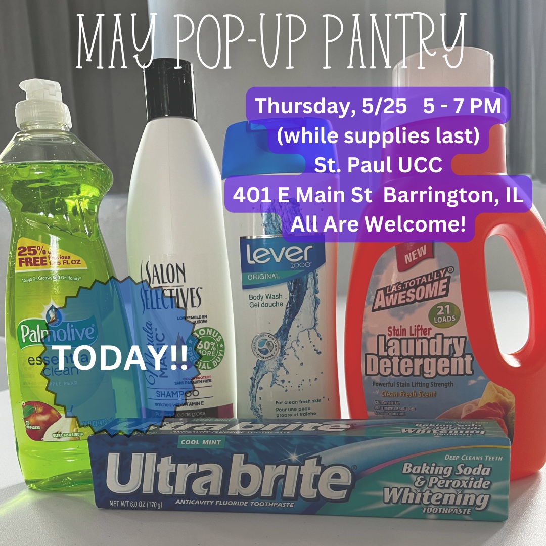 St. Paul's Pop-up Pantry will be offering household soaps TODAY while supplies last. If you are in need - come! If you know someone in need - share this notice! ⁠
#pantry ⁠
#householdgoods⁠
#helpingothers⁠
#loveyourneighbor