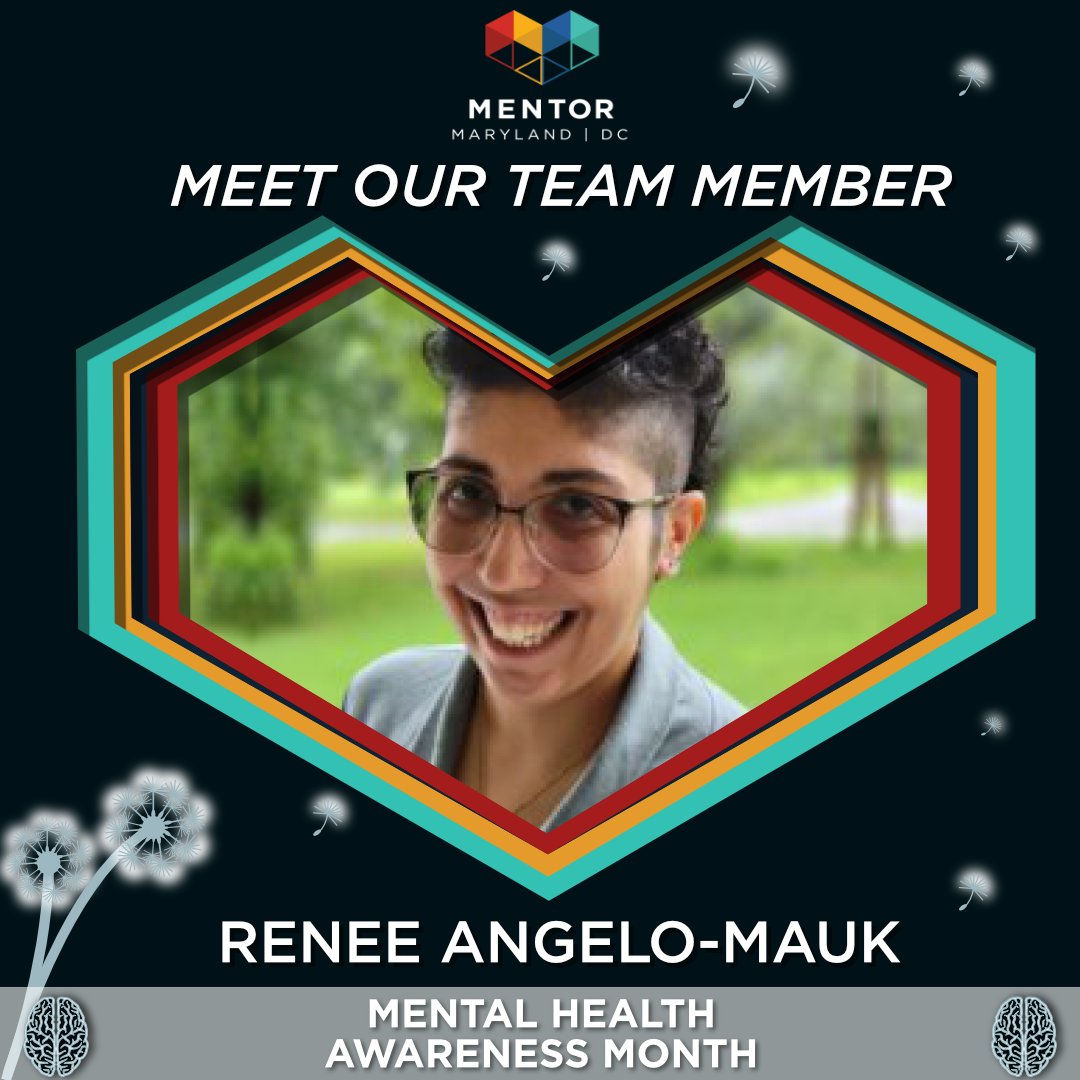 Here  is our amazing Operations Manager, Renee Angelo-Mauk! Their entire career has been in youth development, from the front lines of afterschool programs, youth advocacy in juvenile courts, and so much more! Learn more over on our Instagram! #MentoringAmplifies