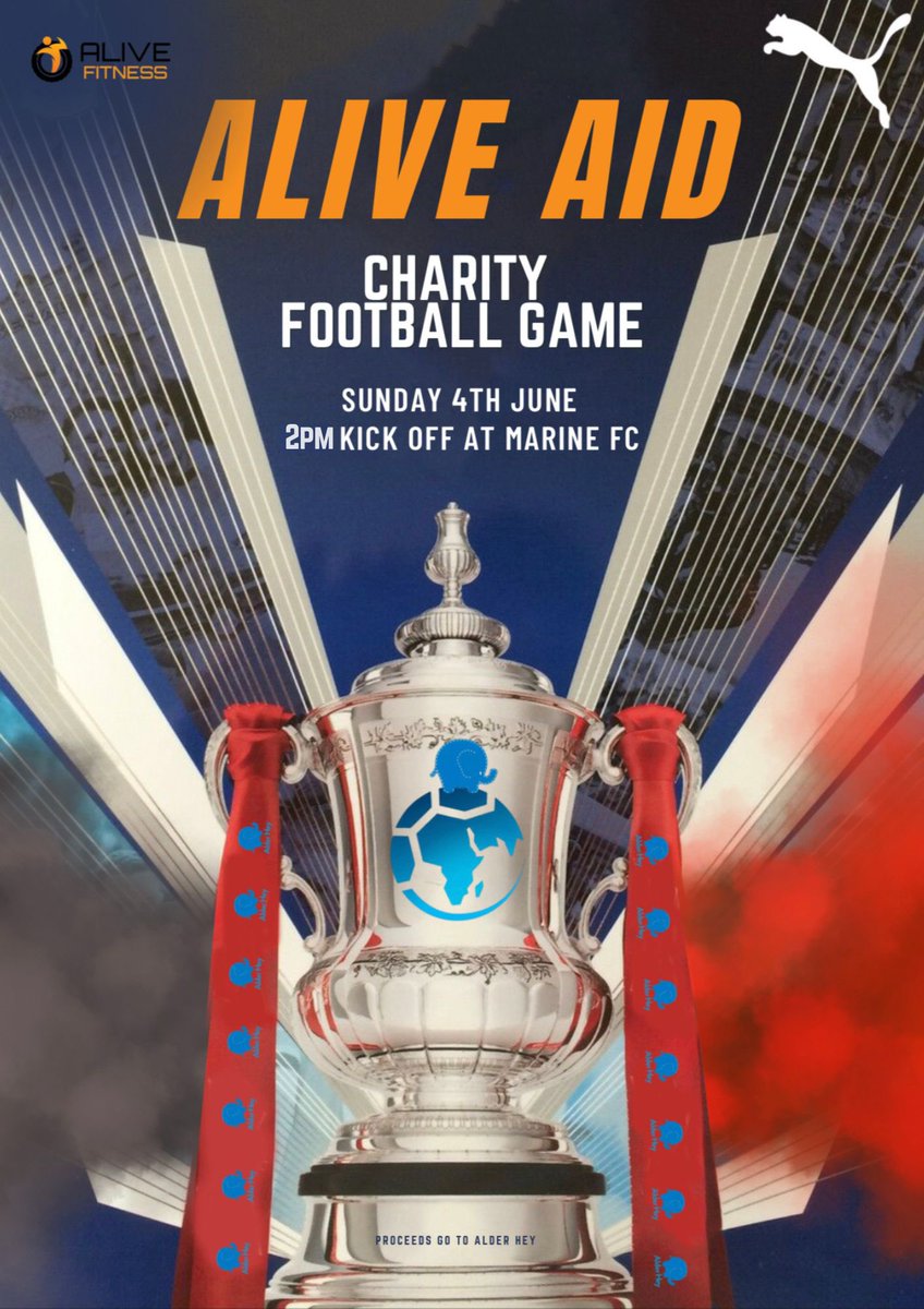 MarineAFC's tweet image. 🔜 A charity football match, which sees an Alive Fitness XI taking on an Alder Hey XI, will soon be played at the MTA. 

£5️⃣ for adults and £3️⃣ for children with proceeds going to @AlderHey. 

A great event for an even better cause. See you there! 🏠