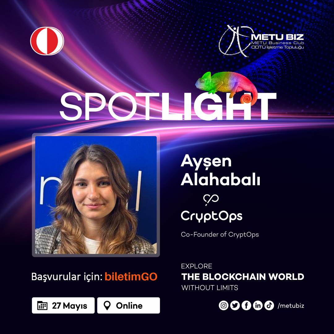 Spotlight birbirinden değerli konuşmacılarını sunar!

Co-Founder ofCryptOps Ayşen Alahabalı bizlerle birlikte olacak!✨

Sertifikalı etkinliğe ücretsiz başvurmak için bio’daki linke tıkla

<a href="/CryptOpsTurkiye/">CryptOps Türkiye</a> <a href="/aysenalahabali/">Ayşen🪭</a>