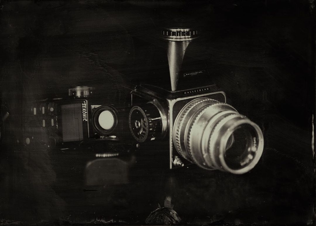 You're not old, Sekonic 508, you're vintage.
Photographer João Soltoski captured this beautiful tintype of their Sekonic 508 and Hasselblad. #TinType #FilmCamera