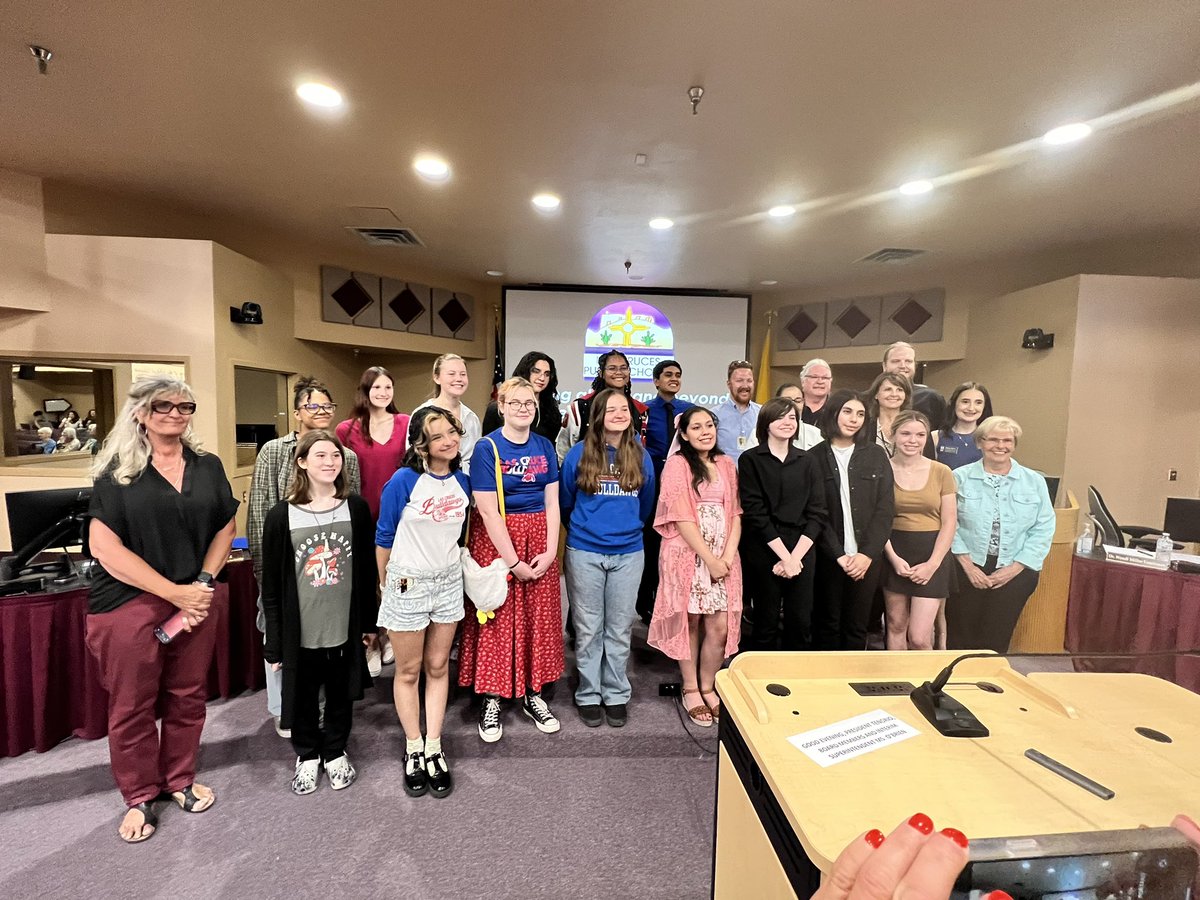 Our BullDawg DramaDawgs were recognized Tuesday evening at the Board meeting for the Enchantment Award nominations. Congratulations!