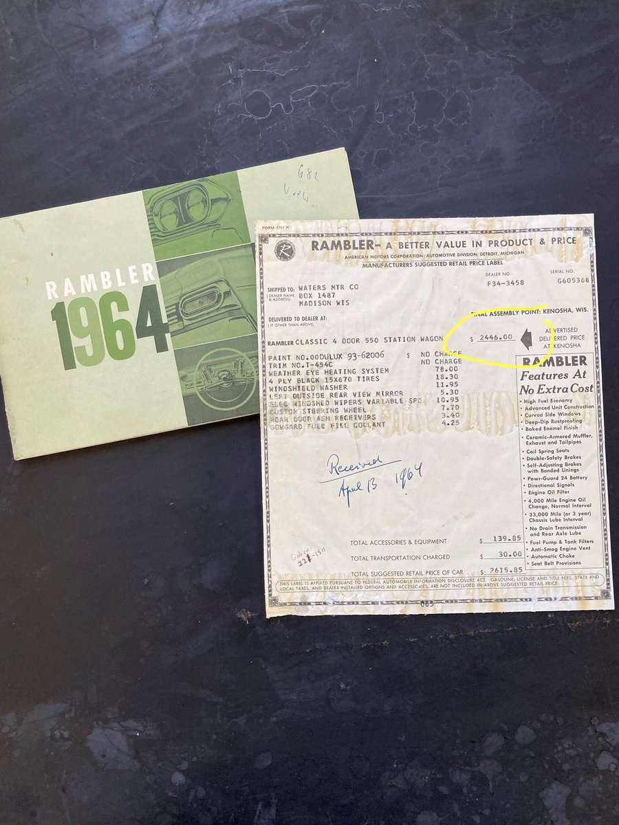 After having moved into my <a href="/UWMadison/">UW–Madison</a> lab long ago, only today did I learn that I should have inherited a 1964 #Rambler! If anybody has seen it...