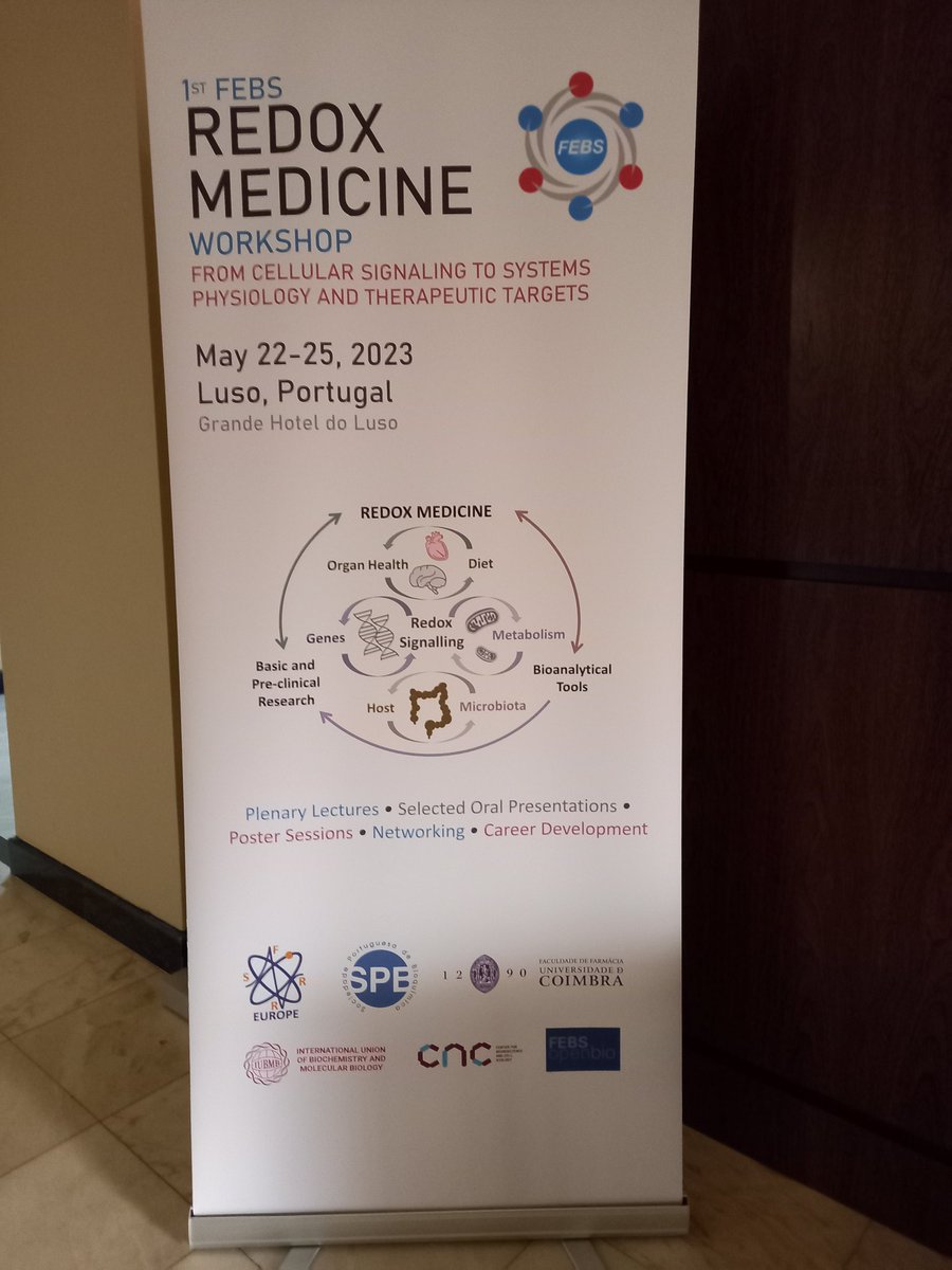 So excited to be at the 1st FEBS Redox Medicine Workshop in Luso, Portugal <a href="/FEBSnews/">FEBS</a>