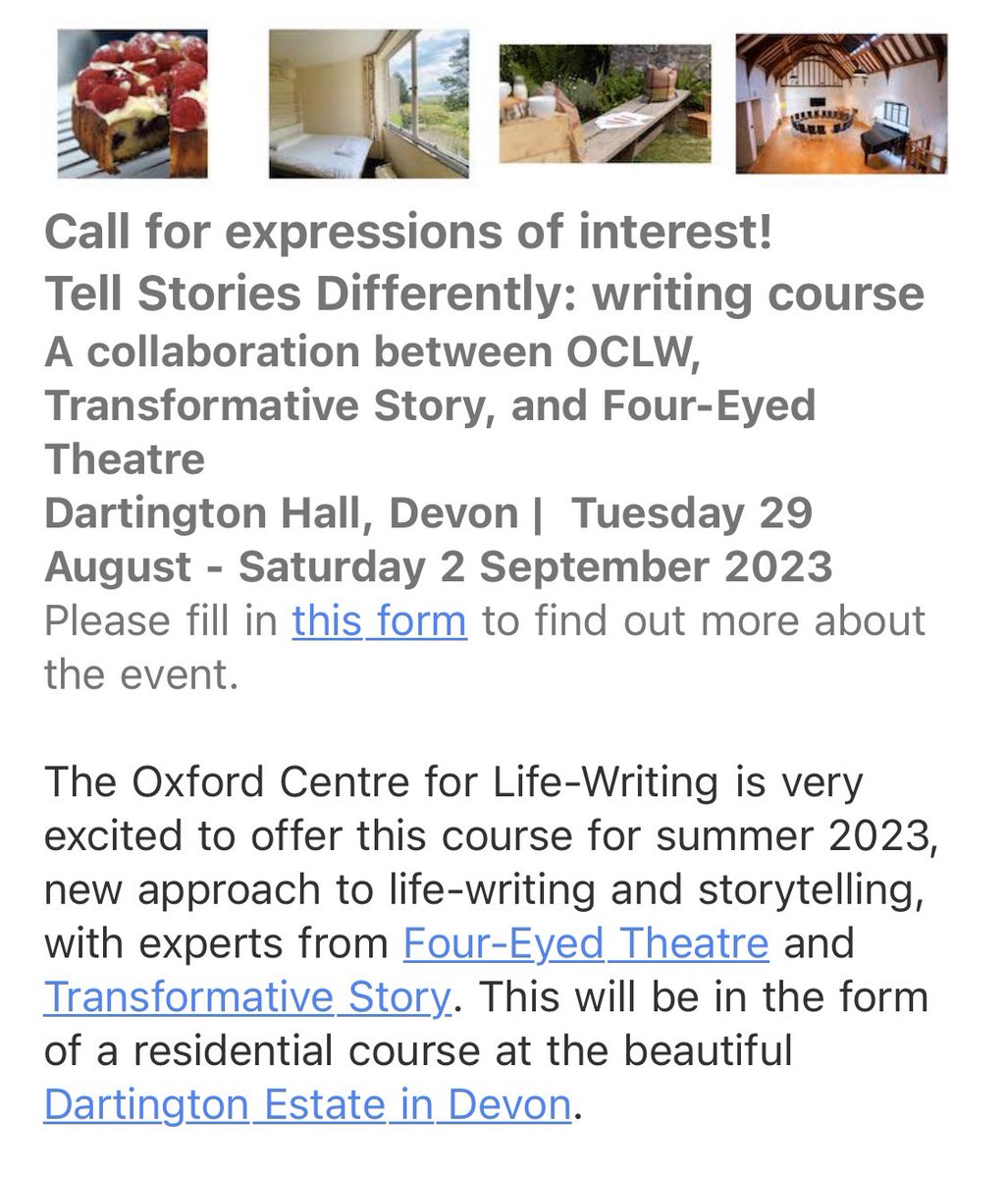 Fresh off the <a href="/OxLifeWriting/">Oxford Life-Writing</a> press: a new residential course open for expressions of interest here: forms.gle/a9cd97tFRt2dzc…