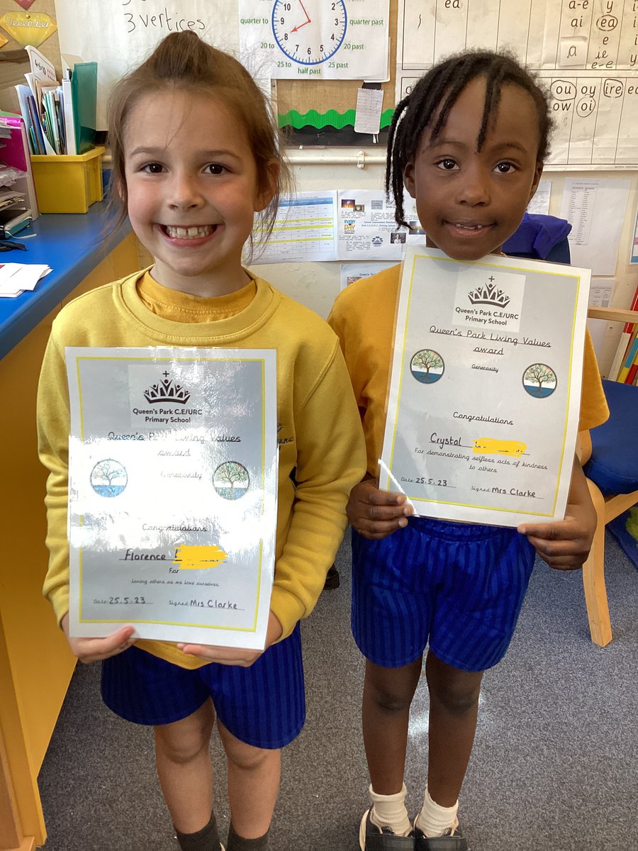 Our fabulous Living Values winners this half term  ✨<a href="/QueensCoEURC/">Queen's Park C.E/U.R.C. Primary School</a>