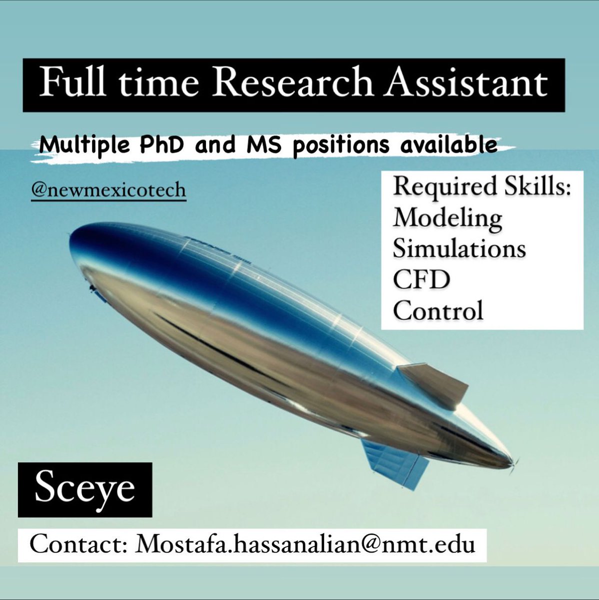"I am looking for several graduate research assistants who can begin as early as in 2023 Summer/ Fall semester. Please send me CV/resume if you are interested in studying for PhD or MS in area of Aerodynamics, CFD, Control, Modeling and Simulation in Department of Mechanical