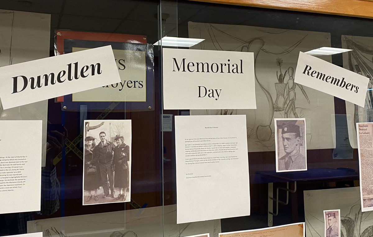 DunellenHS's tweet photo. In honor of Memorial Day, DHS remembers Dunellen heroes Charles Connolly and Earle von Schondorf, both killed in action during WWII. Thank you to James Brennan for proving all of the pictures and articles. https://t.co/ho3XBxQq0i