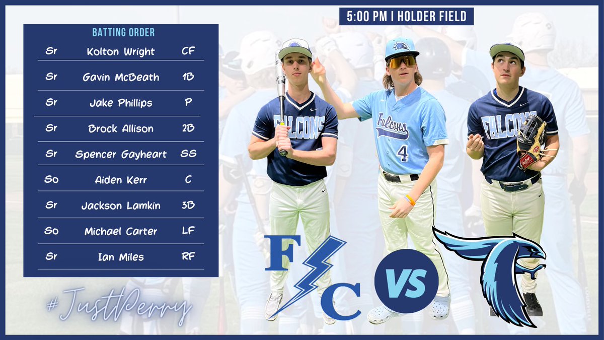 Sectional Semis tonight‼️

🆚 Franklin Central
📍 Holder Field
⏰ 5:00
⚾️ <a href="/jakephilly05/">Jacob Phillips</a> 
🎟️ gofan.co/app/events/998…

<a href="/PMFalconSports/">Perry Athletics</a> @PBRIndiana