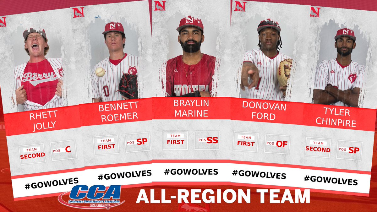 Newberry led the way with 5️⃣ D2CCA All-Southeast Region honorees!! #GoWolves