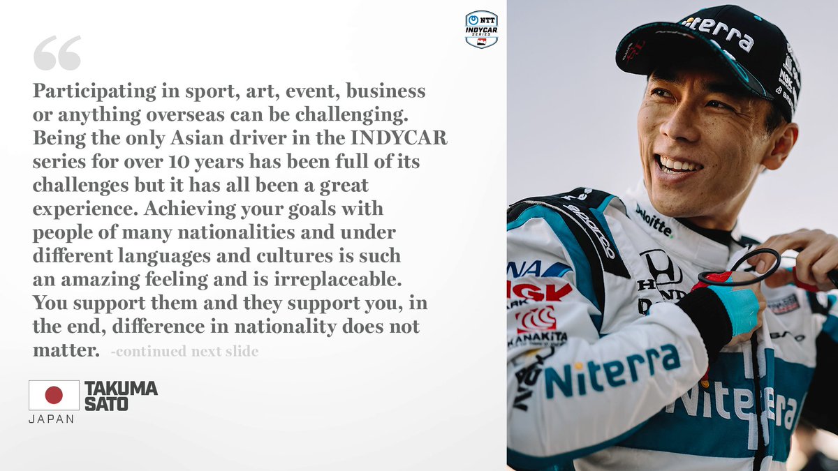 IndyCar's tweet image. It's time to celebrate Asian American &amp;amp; Pacific Islander Heritage Month.

@TakumaSatoRacer, @Danial_Frost and @Enaammotorsport share what it means to represent their heritage in #INDYCAR and #INDYNXT.