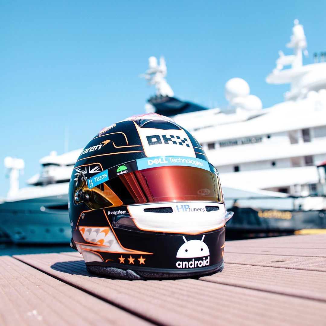 New helmet design of Oscar Piastri for the #MonacoGP 
🎨 MDM Designs / BS Designs

#op81 #piastri #oscarpiastri #mclarenf1 #f1 #formula1 #helmet #motorsport