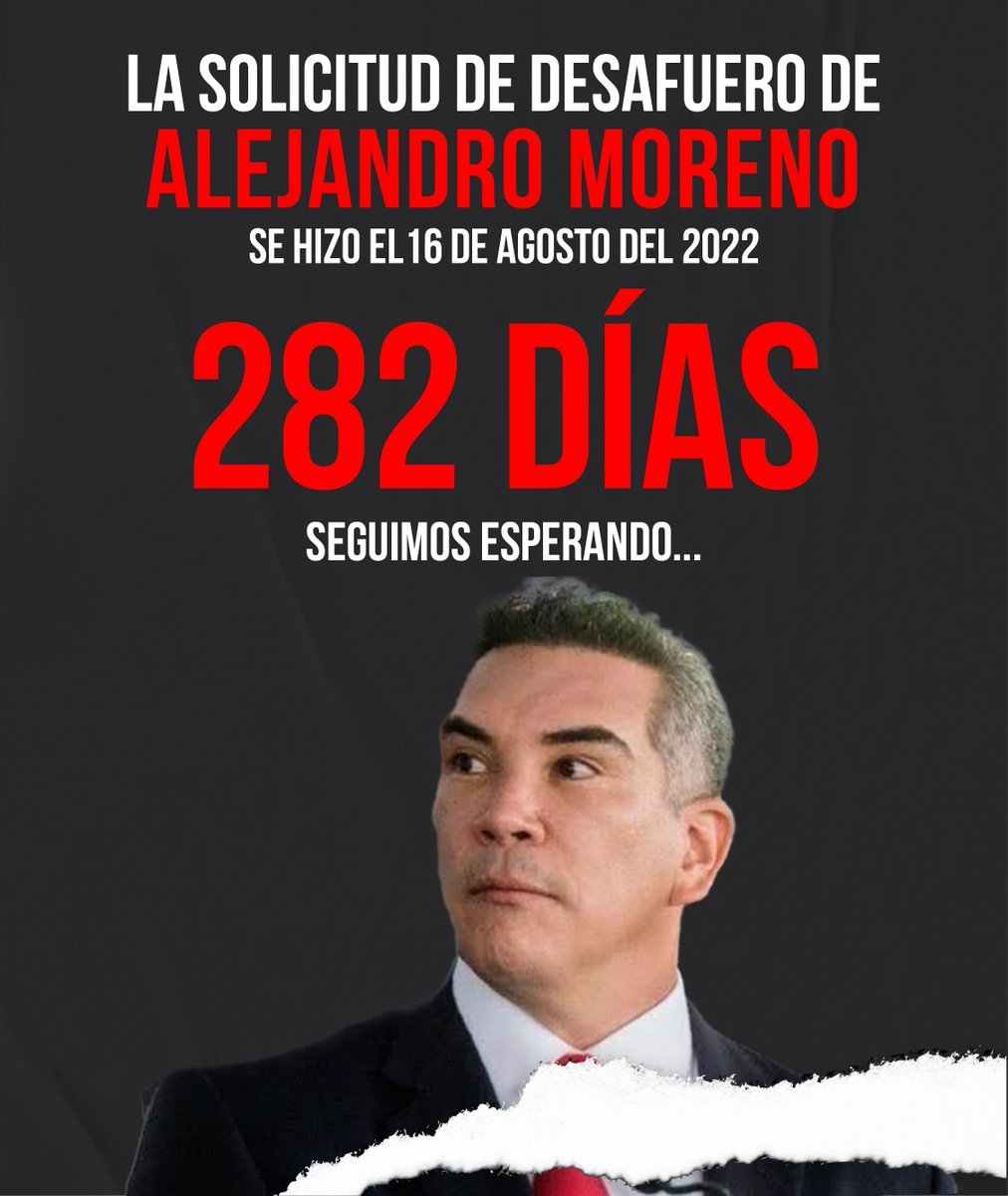 LaydaSansores's tweet photo. Llevamos 282 días esperando a que la Cámara sesione para el desafuero… https://t.co/kfeju6P7GL