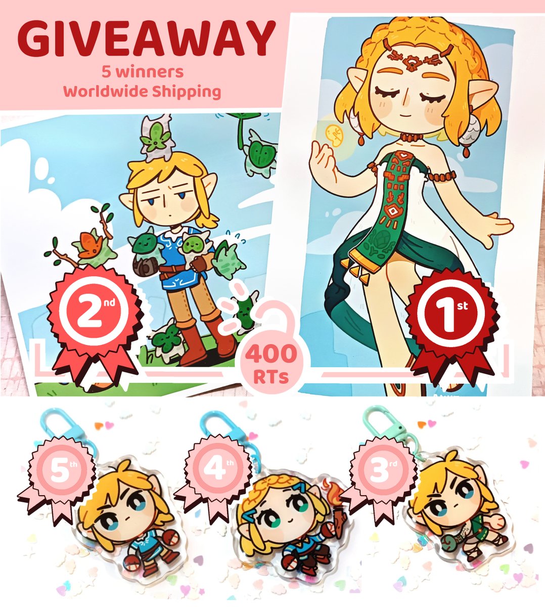 _anytiny's tweet image. 🎀GIVEAWAY🎀
You can win one of these keychains
Both prints will be unlocked with 400 RTs!
   5 winners - Worldwide shipping

To participate:
   ⭐RT this tweet
   ⭐️Follow me!
You can also tag a friend!

Ends June 21
Thank you very much for all the support and good luck!❤️🍀