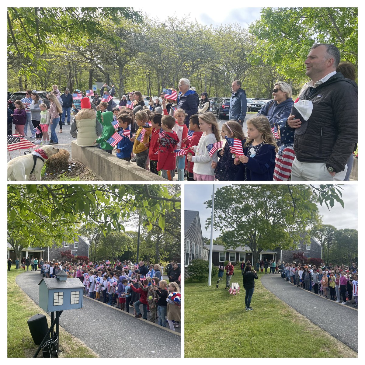 EES Community walk in honor of those courageous men and women who gave their lives in defense of our country. 🇺🇸