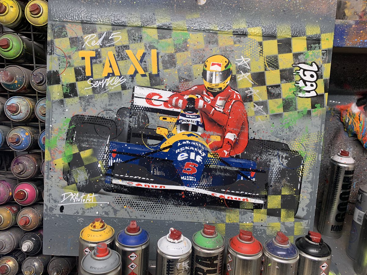DRAutoart's tweet photo. Taxi!
Wanted to do my version of this for a long time. Iconic F1 moment. This A2 painting is handmade and in my shop now. What other motorsport moments should I paint? #drautoart
#f1 #formula1 #f11991 #senna #mansell #red5 #ayrtonsenna #nigelmansell #williamsracing #britishgp https://t.co/KuBxDHWzAh