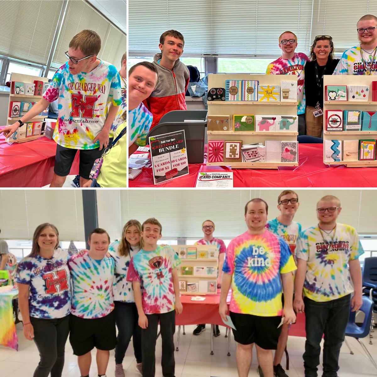 This craft fair provided a wonderful opportunity for Hamilton High School’s Beyond 18 Transition Program Card Company students to work on their employment readiness skills!