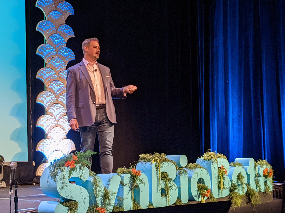 JaimeYassif's tweet photo. Piers Millett @pdmillett just gave a great lightning talk at #SynBioBeta2023 about #IBBIS and how it can help industry safeguard synthetic biology.  You can learn more at https://t.co/Q7TFbe6Xum https://t.co/lZR69HmYGv