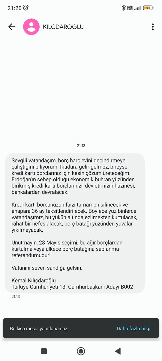 Bir yeni mesaj <a href="/kilicdarogluk/">Kemal Kılıçdaroğlu</a> 🫶🏼🫶🏼