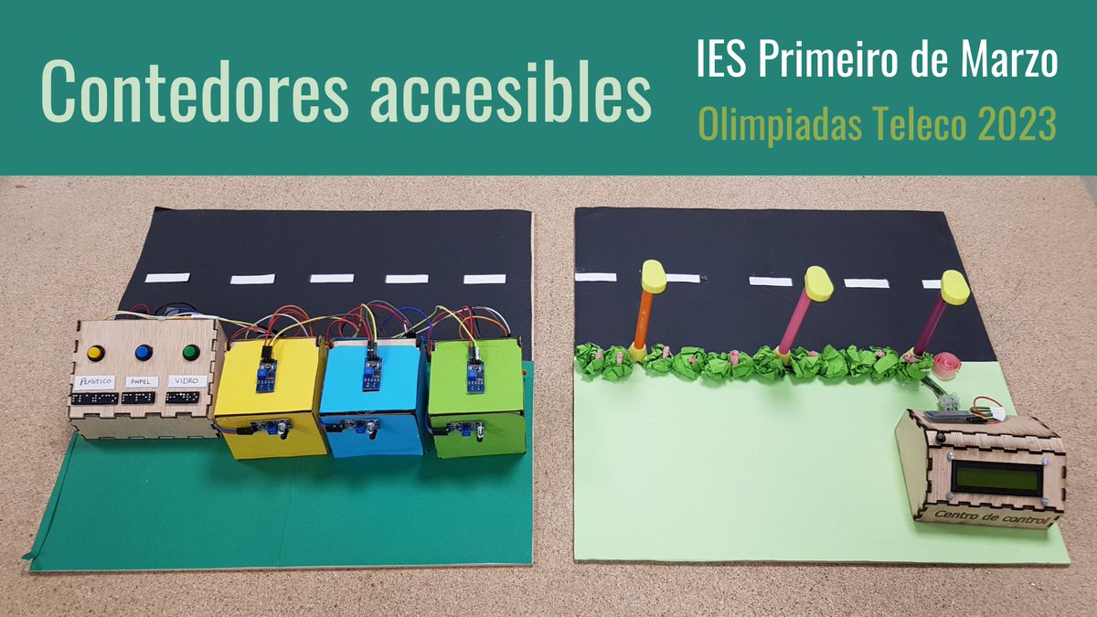 Mañá venres un equipo de tecnoloxía de 4ºESO presentará o seu proxecto "Contedores accesibles" nas I Olimpíadas de Teleco. 
Moita sorte!
olimpiadasteleco.com