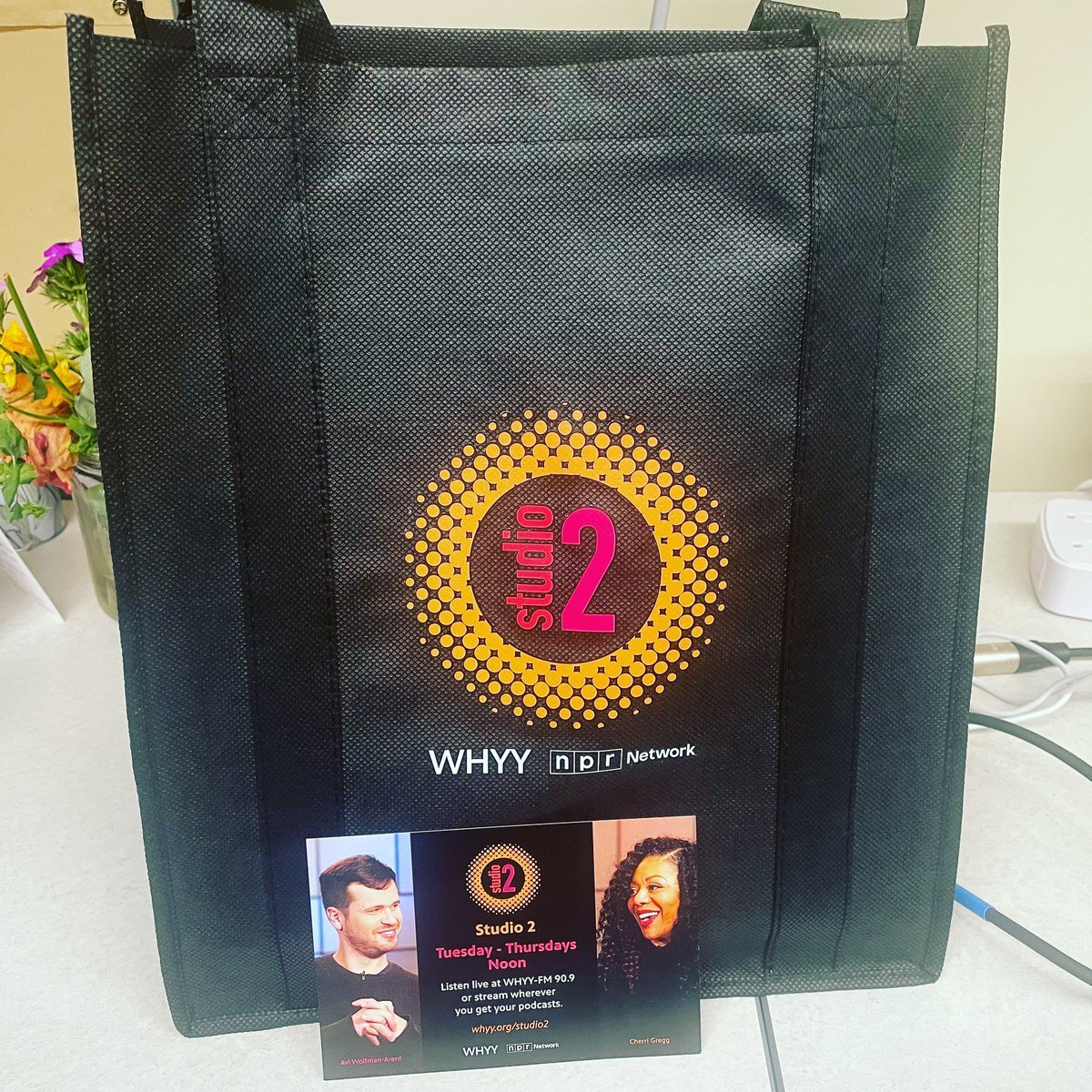 cherrigregg's tweet image. We officially have swag for #Studio2! @whyy