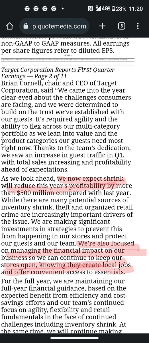 codypd's tweet photo. From Target's 8-K (a quarterly filing with the SEC where they report results from operations to shareholders) ...

Some interesting things to know 🧵 https://t.co/eZJlhqWBwA