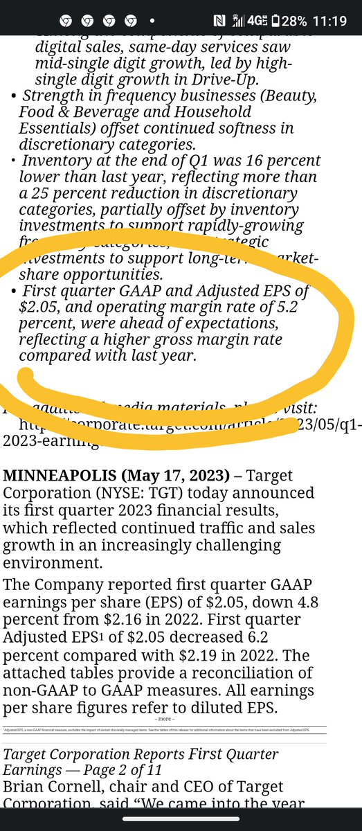 codypd's tweet photo. From Target's 8-K (a quarterly filing with the SEC where they report results from operations to shareholders) ...

Some interesting things to know 🧵 https://t.co/eZJlhqWBwA