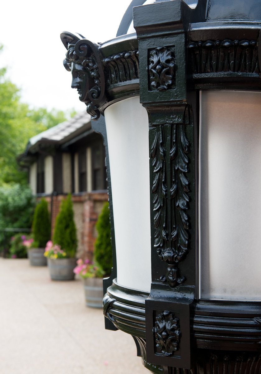 These lanterns originally stood outside of the Vanderbilts' Fifth Avenue home in New York City, and now stand outside the entrance to Deerpark. Our conservation team consolidated areas of rust and applied a protective finish.

For more: bit.ly/3LVVO1j

#PreservationMonth
