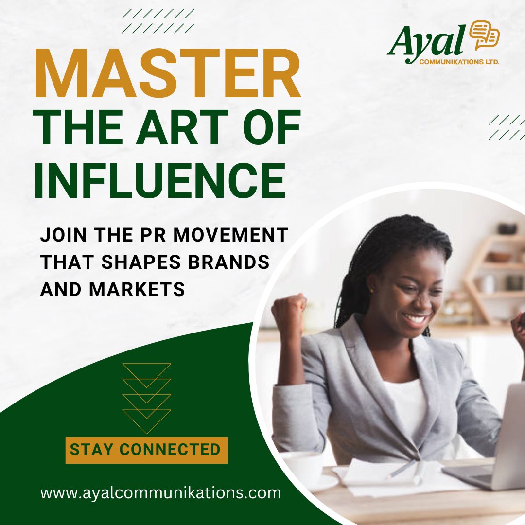ayalcomltd's tweet photo. #ayalcommunikationsltd #pragency #globalpr #communicationscompany #accraghana #unstoppablepr #prrevolution #brandamplification #mediarelations #onlinestrategy #prpowerhouse #resultsdriven #unleashpotential #elevateyourbrand #ignitegrowth #PerfectMatchXtra #onlineadvertlising https://t.co/7e7BvhtYoS