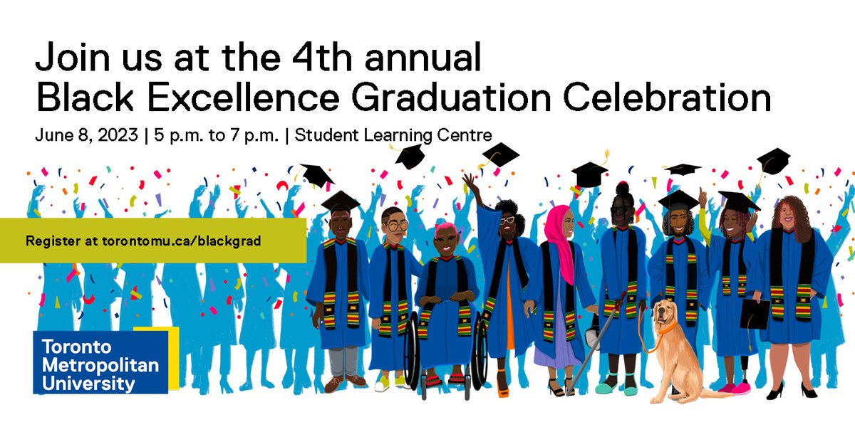 trimentoring's tweet image. Are you a Black student graduating this year?

We want to celebrate your achievement &amp;amp; impressive determination.

Register at torontomu.ca/blackgrad to attend the Black grad celebration, receive a Kente stole and be included in the Black Achievement Wall. #TMUBlackExcellence