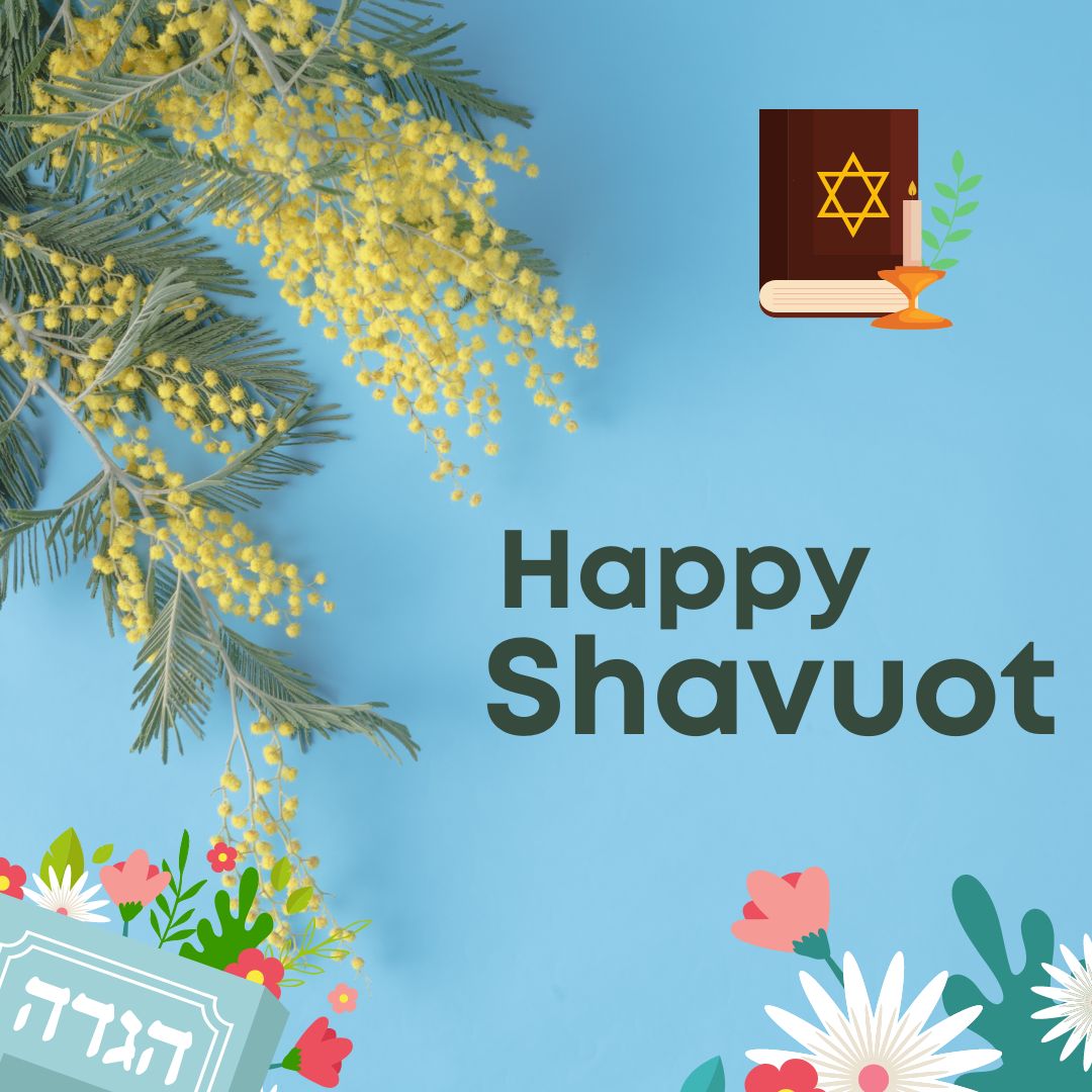 Happy Shavuot! Shavuot is a Jewish holiday that is celebrated by taking time off of work, staying up to study the Torah, and enjoying dairy foods. As we honor this special day, we reflect on the values of learning and growth that are central to our school community. Chag Sameach!