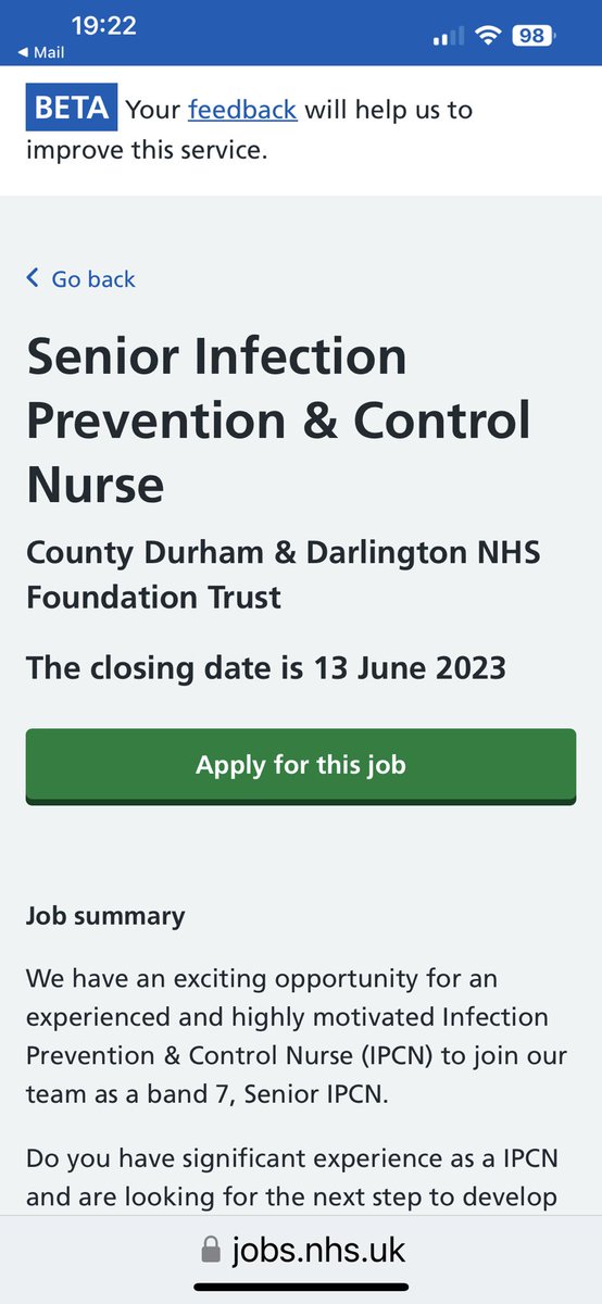 Angela Cobb (@952cobb) on Twitter photo Are you an experienced infection control nurse looking for promotion or a new challenge?
👇🏼see vacancy for a senior IPCN (band 7) great opportunity to join a fantastic team <a href="/CDDFTNHS/">County Durham and Darlington NHS Foundation Trust</a>
<a href="/IPC_CDDFT/">CDDFT Infection Control Team</a> Are you an experienced infection control nurse looking for promotion or a new challenge?
👇🏼see vacancy for a senior IPCN (band 7) great opportunity to join a fantastic team <a href="/CDDFTNHS/">County Durham and Darlington NHS Foundation Trust</a>
<a href="/IPC_CDDFT/">CDDFT Infection Control Team</a>