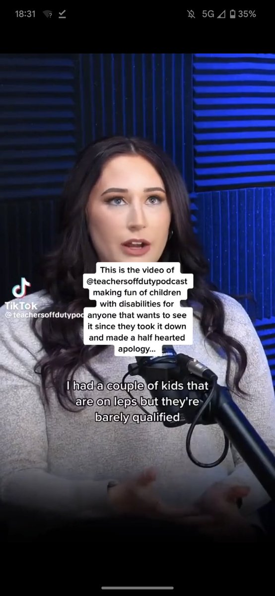 This video saddens me.  These educators with a HUGE amount of influence and reach have disrespected and laughed at disabled children. 

My response: vm.tiktok.com/ZGJ9skLQk/