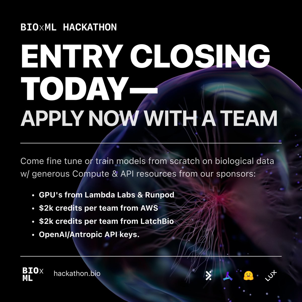 Friendly reminder that hackathon applications are closing today -- make sure to sign up before May 25th 11:59 PT.

We look forward to seeing you there!