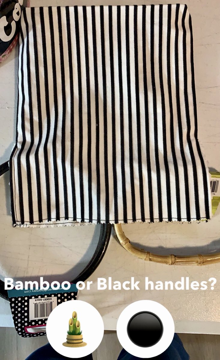 Should I use Black or Bamboo y’all? 🖤 or 🎍 #sewing #bagmaker #Beetlejuice #ILOVEhim