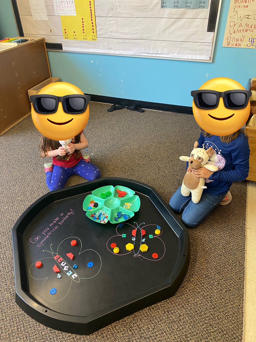 Working on symmetry this week while we wait for our butterflies to emerge 🦋 Ss were excited to make their own butterflies today! <a href="/zorrahighland/">Zorra Highland Park</a> <a href="/TVDSBKinder/">TVDSBKindergarten</a>