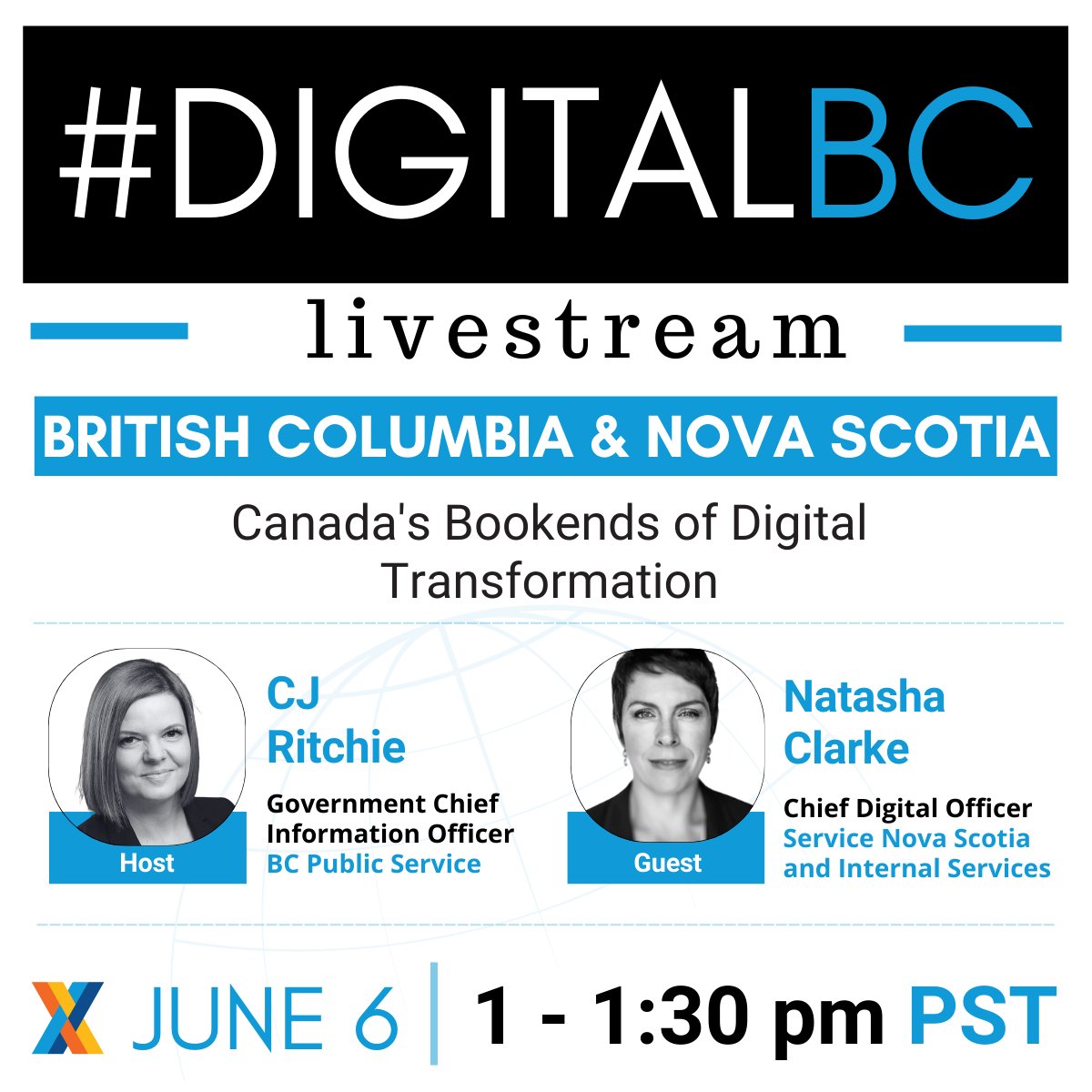 exchangelab's tweet photo. 🎙️ Join host @CjGcio B.C.'s GCIO, and @tashclarke73, N.S.'s CDO, as they talk challenges and triumphs of driving #innovation in #Canada. From #coast to coast and everything in between, this is not a livestream to be missed!
Register: https://t.co/9KHh1Re0Sh
#OneTeamGov https://t.co/RfXeLgWe3f