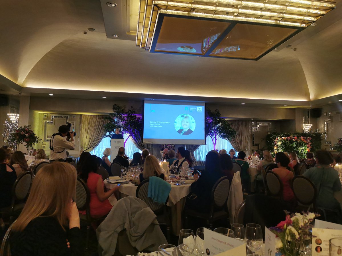 A wonderful welcome address from @deshocks at the @NetworkCork Awards this evening 
#NetworkCork #NetworkIreland