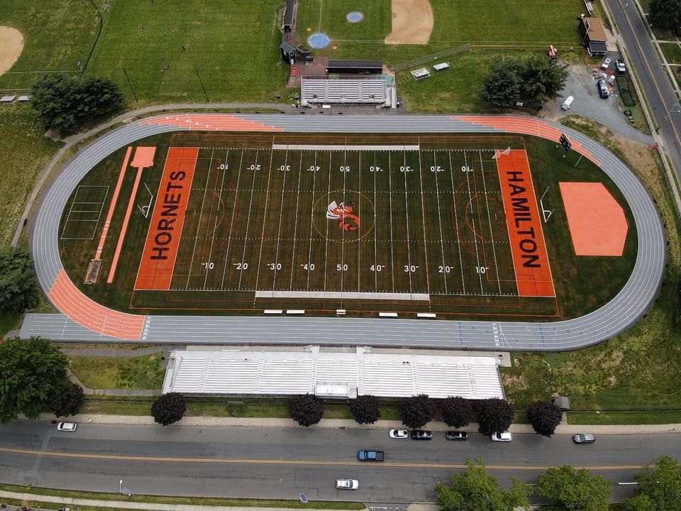 HHW Girls Lacrosse had a great first game on the newly finished turf, celebrating an 18-5 win! 🥍