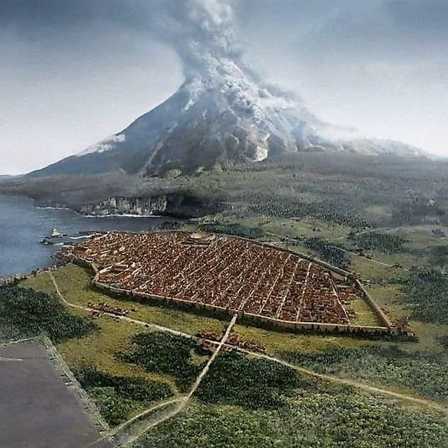 templodelpasado's tweet image. 😮 La erupción del #Vesubio en el año 79 d.C. sepultó la ciudad de #Pompeya en ceniza y lava. 🌋 #historia #arqueología

💁🏻‍♀️ En este imagen hay una recreación del momento de la erupción.