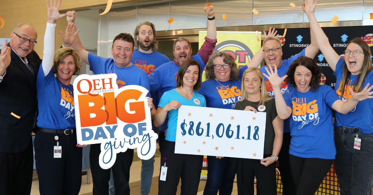 🌟$861,061.18🌟

What a whirlwind! Yesterday was the #QEHBigDay and the PEI community showed up in a BIG way. 

Thank you to our friends at <a href="/Ocean100/">Ocean 100</a> and <a href="/TheHOT1055/">HOT 105.5</a> for celebrating with us!

To learn more about this year’s Big Day of Giving, please visit qehbigday.ca