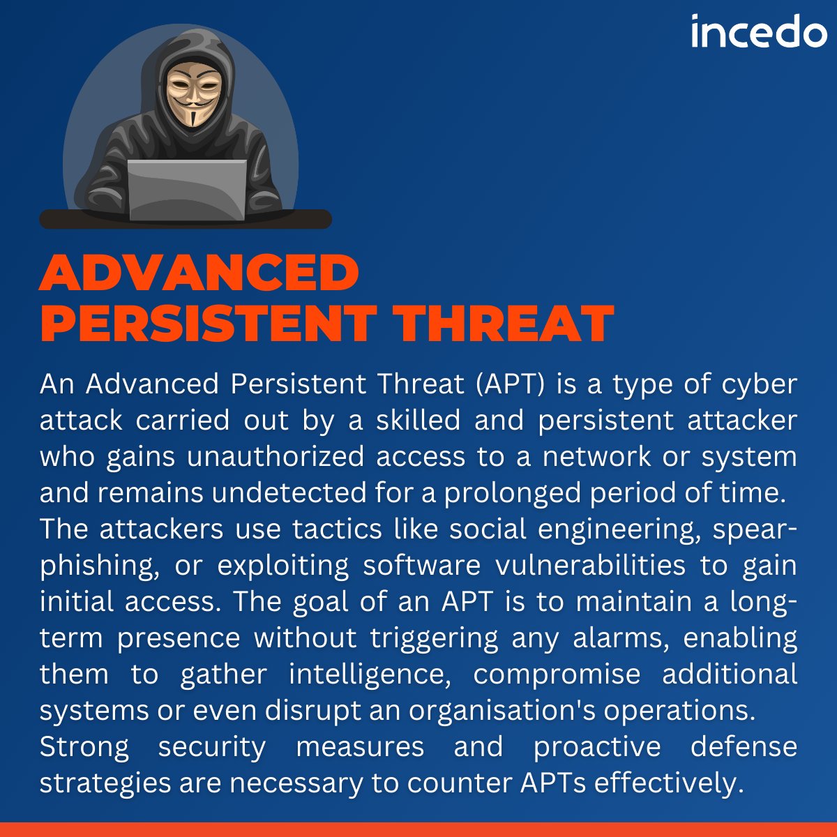 Skyonthetop's tweet photo. What is APT?  #cybersecurityterms
#Incedo #wininthedigitalage #cybersecurity  #besecure #becybersmart https://t.co/fLjrZZGhQJ