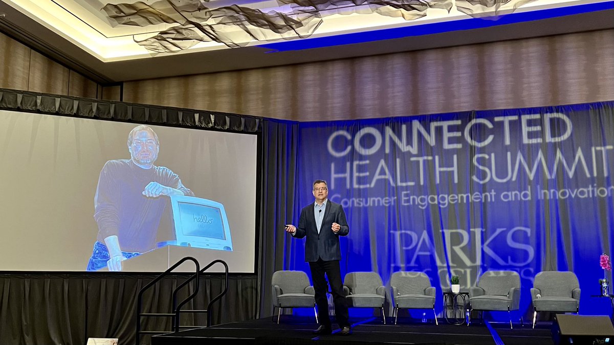 Had a wonderful time presenting the future of health by going back to the early days of computing ⁦⁩ ⁦@ParksAssociates⁩ ⁦@Parks_Marketing⁩ Connections Conference for ⁦@AlarmDotCom⁩ #wellnessAwareness #CONNHealth23 #Healthcare #homecare #technology #AI