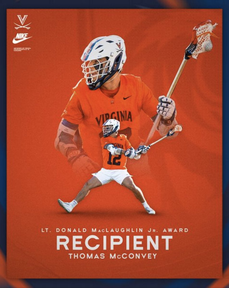 abundantlax's tweet image. Legit!
Lt. Donald MacLaughlin, Jr Award!
Nation's best midfielder! 
#12 for @UVAMensLax  @tmcconvey88